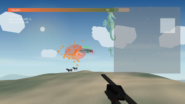 Level 4: Explosion above cows and skyhorse