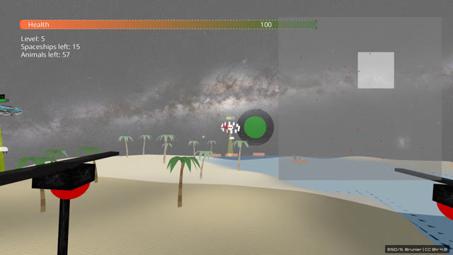 Level 5: Player shot among the palms
